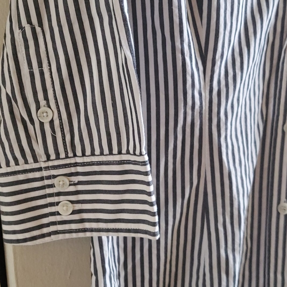 Isaac Mizrahi Stripe 3/4 Sleeve Shirt XL - Picture 2 of 3
